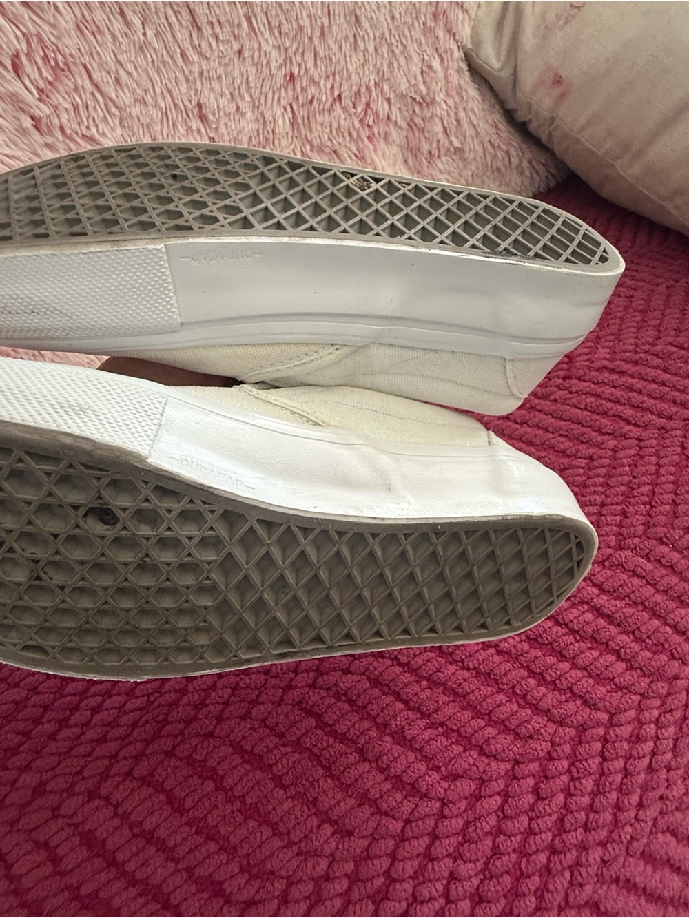 Vans "Pop Cush" Skater White Classic Slip-On Canvas Sneakers unisex Men 5.5 W 7 - Picture 7 of 7